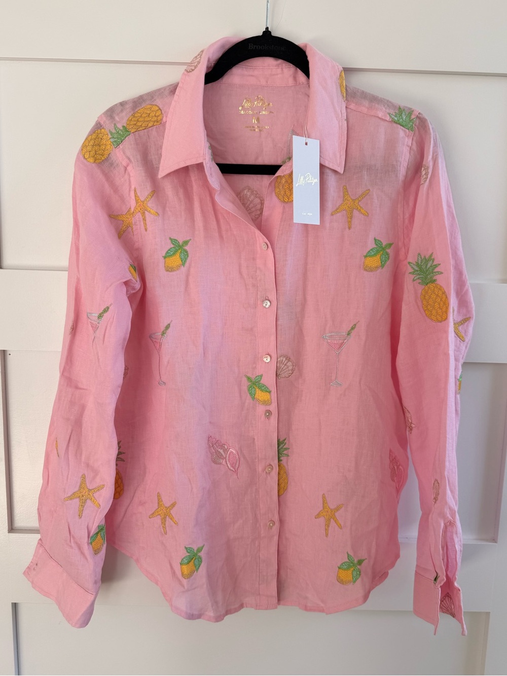 NWT Lilly Pulitzer Sea View Linen Shirt